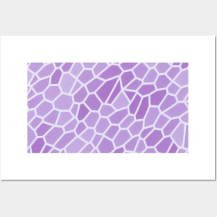 Abstract Geometric Water Pattern - purple pastel scheme Posters and Art